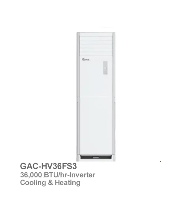 کولر گازی ایستاده اینورتر جی پلاس مدل GAC-HV36FS3