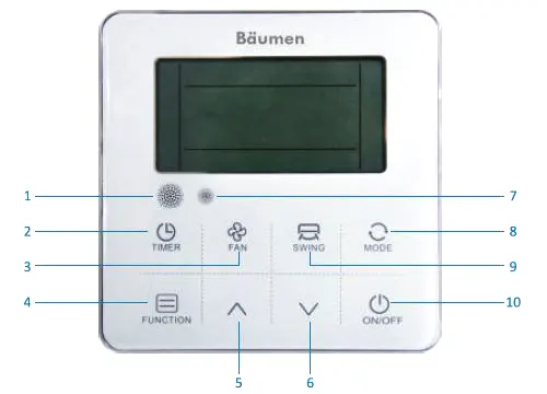 مشخصات ریموت کنترل داکت اسپلیت بویمن (Baümen) مدل BTD-36R