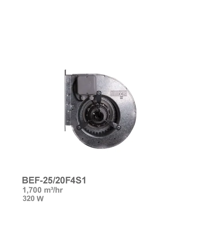 damandeh-fan-bef-25-20f4s1 فن سانتریفیوژ دوطرفه سه سرعته فوروارد دمنده BEF-25/20F4S1
