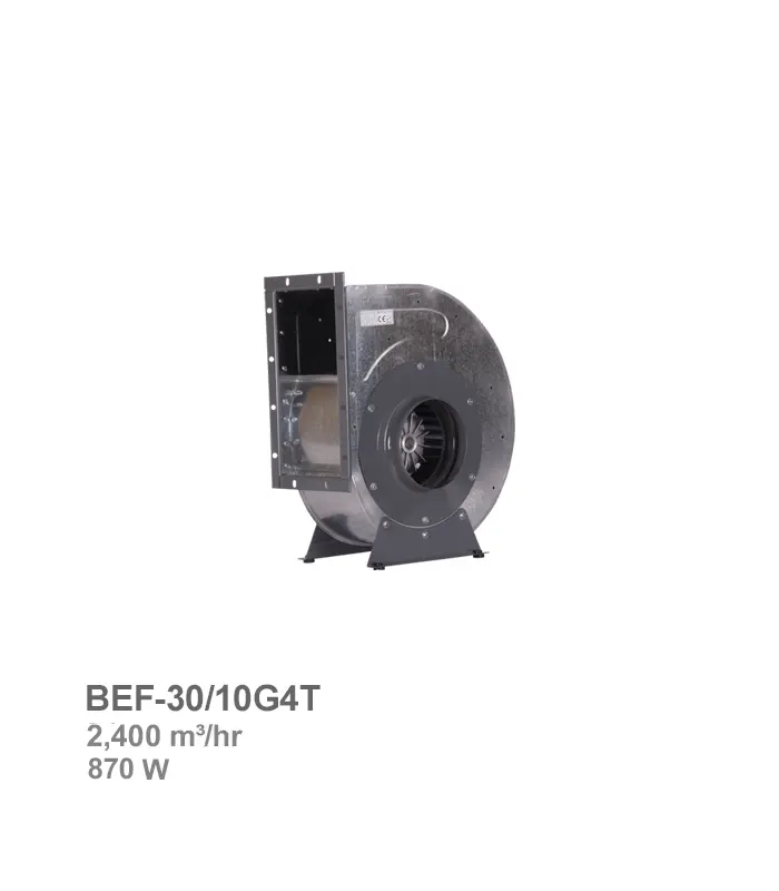 damandeh-fan-bef-30-10g4t فن سانتریفیوژ یکطرفه فوروارد دمنده مدل BEF-30/10G4T