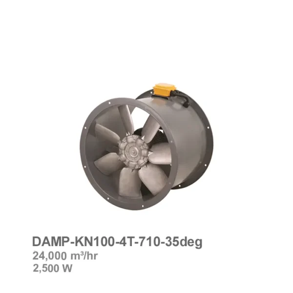 فن آکسیال سیلندری دمنده مدل DAMP-KN100-4T-710-35deg