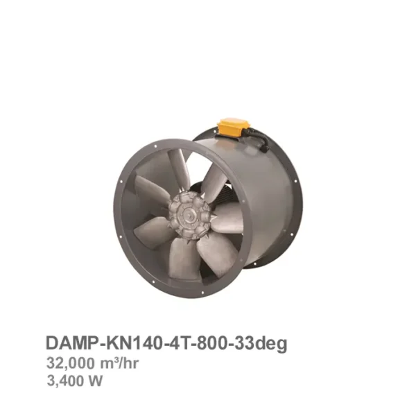 فن آکسیال سیلندری دمنده مدل DAMP-KN140-4T-800-33deg