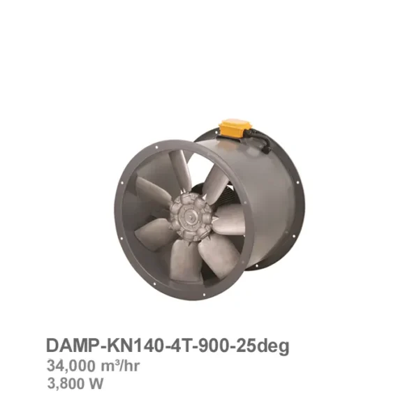 فن آکسیال سیلندری دمنده مدل DAMP-KN140-4T-900-25deg