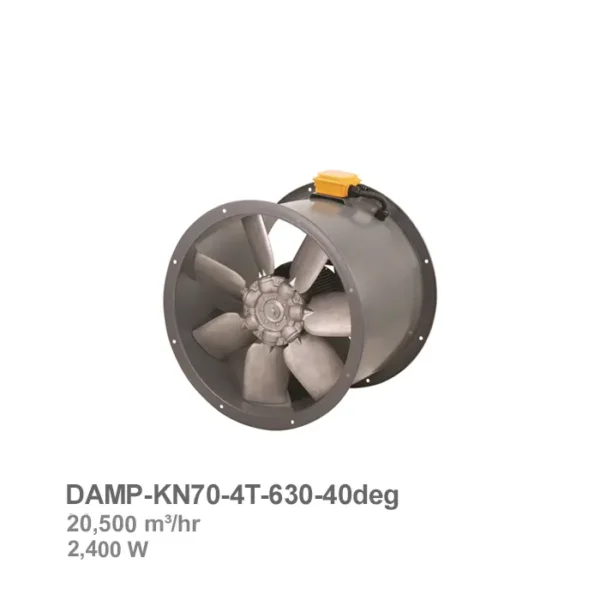 فن آکسیال سیلندری دمنده مدل DAMP-KN70-4T-630-40deg