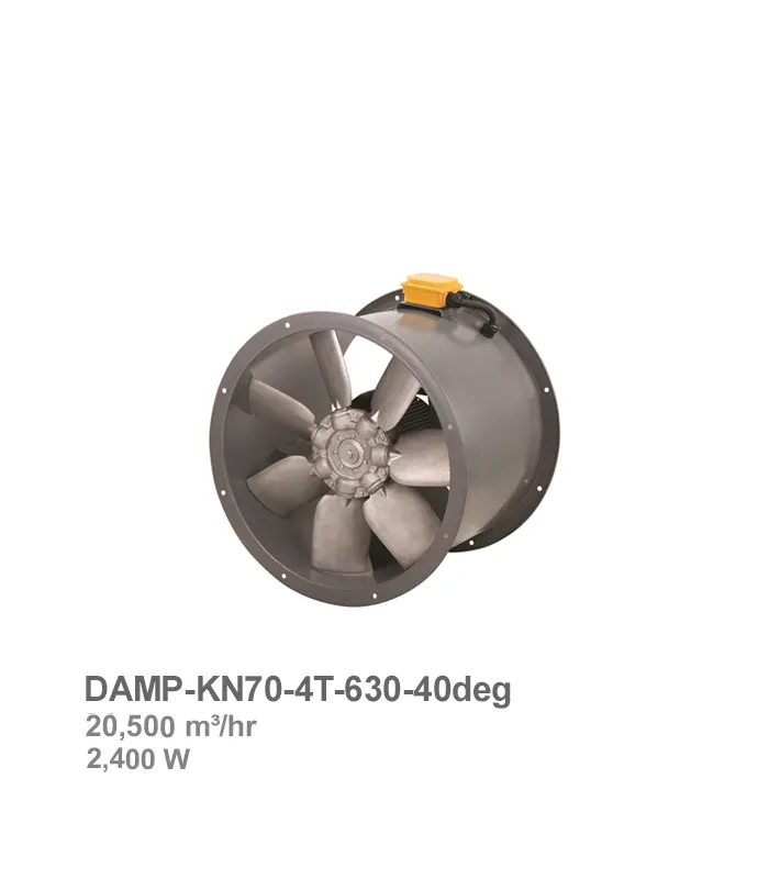 فن آکسیال سیلندری دمنده مدل DAMP-KN70-4T-630-40deg