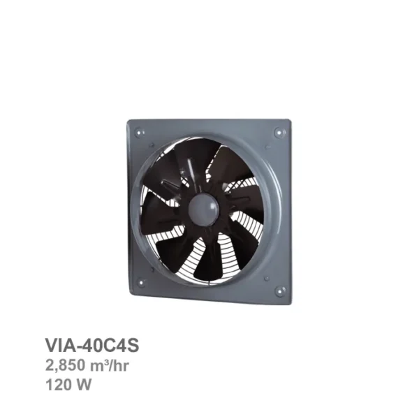 هواکش صنعتی فلزی با پروانه فلزی دمنده مدل VIA-40C4S