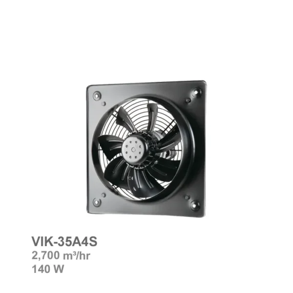 هواکش ایلکا هفت پر فلزی با قاب دمنده مدل VIK-35A4S