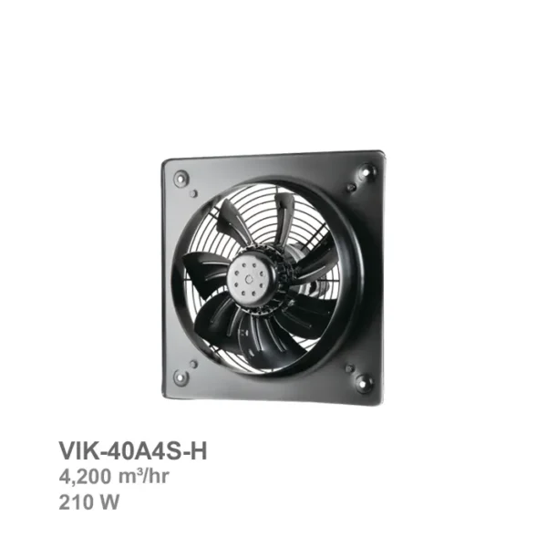 هواکش ایلکا هفت پر فلزی با قاب دمنده مدل VIK-40A4S-H