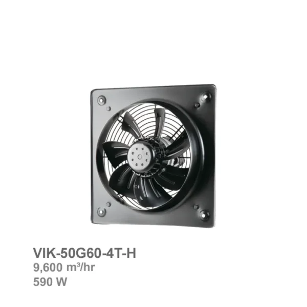 هواکش ایلکا هفت پر فلزی با قاب دمنده مدل VIK-50G60-4T-H