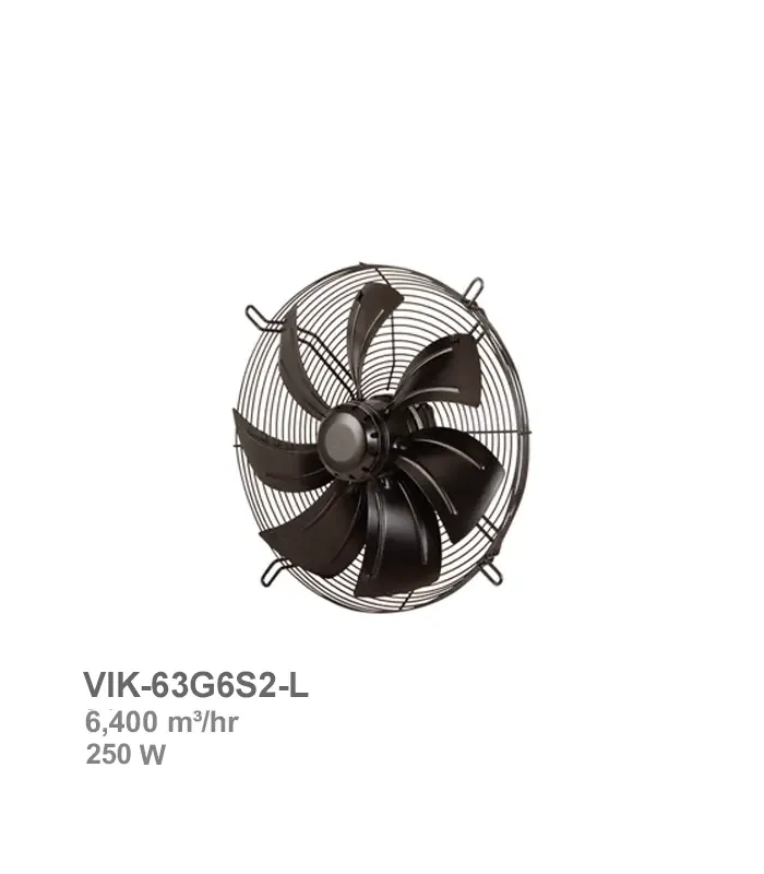 damandeh-fan-vik-63g6s2-l فن ایلکا هفت پر فلزی بدون قاب دمنده مدل VIK-63G6S2-L
