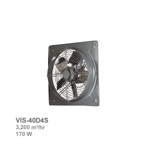 هواکش صنعتی پروانه استیل دمنده مدل VIS-40D4S