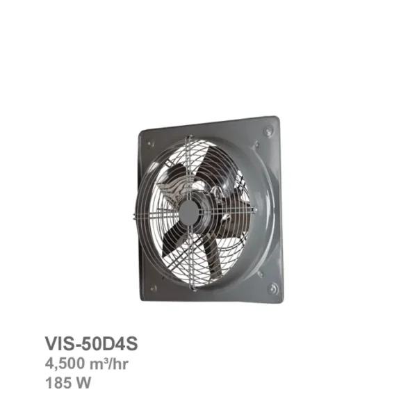 هواکش صنعتی پروانه استیل دمنده مدل VIS-50D4S