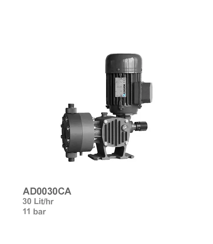 دوزینگ پمپ دیافراگمی با هد PP اتاترون مدل AD0030CA
