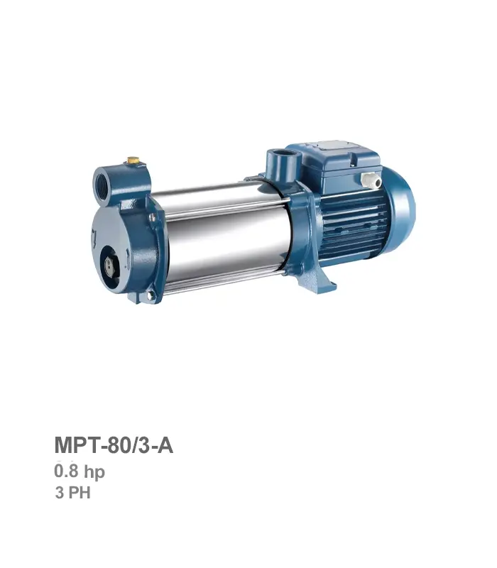 pentax-electro-pump-mpt-80-3-a الکتروپمپ طبقاتی افقی سه فاز پنتاکس مدل MPT-80/3-A