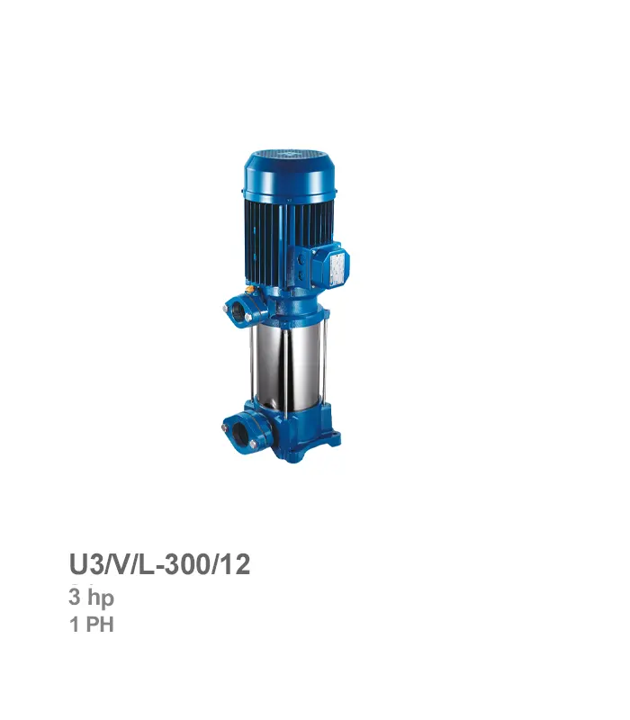 pentax-electro-pump-u3-v-l-300-12 الکتروپمپ طبقاتی عمودی تکفاز پنتاکس مدل U3/V/L-300/12
