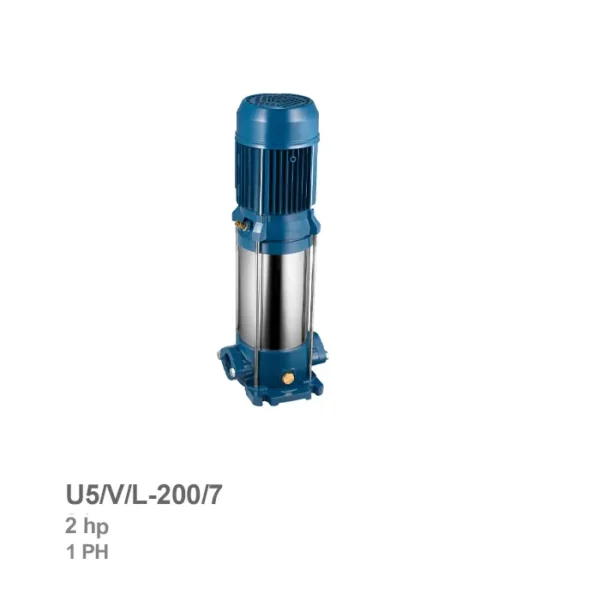 الکتروپمپ طبقاتی عمودی تکفاز پنتاکس مدل U5/V/L-200/7