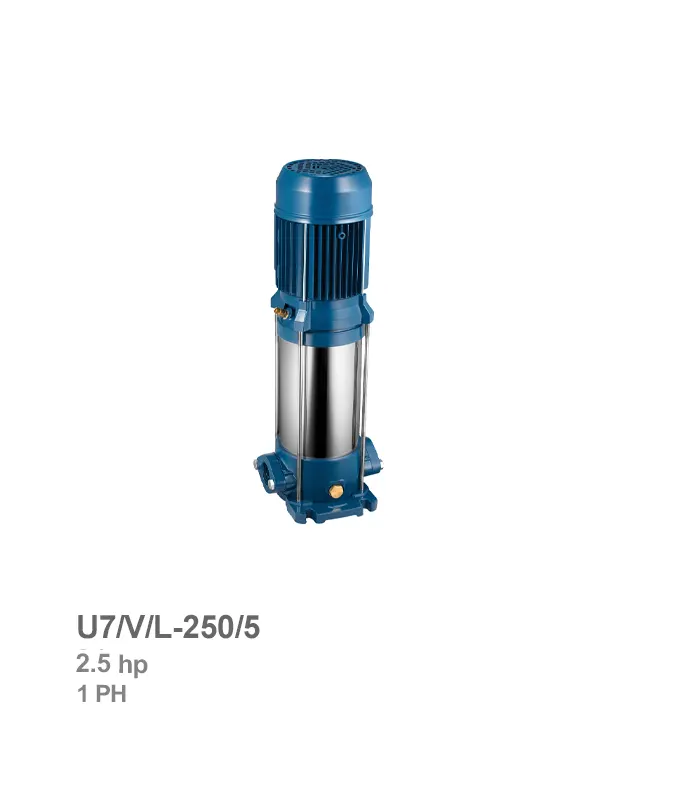 pentax-electro-pump-u7-v-l-250-5 الکتروپمپ طبقاتی عمودی تکفاز پنتاکس مدل U7/V/L-250/5
