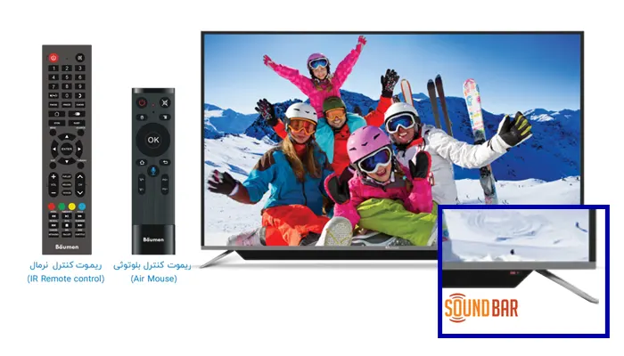 تلویزیون LED اسمارت 50 اینچ بویمن مدل 50JAEX6100UWS