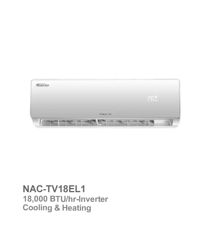 nexar-inverter-air-conditioner-nac-tv18el1 کولر گازی سرد و گرم اینورتر نکسار مدل NAC-TV18EL1