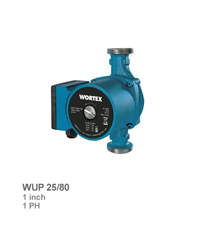 wortex-circulator-pump-wup25-80 پمپ سیرکولاتور خطی سه سرعته ورتکس مدل WUP 25/80