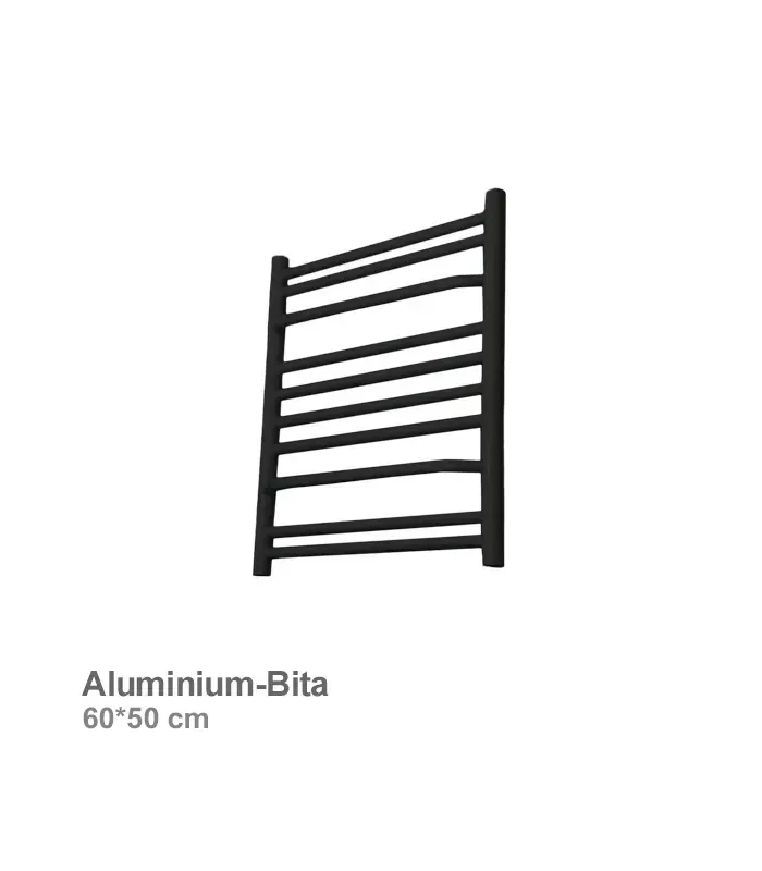 royal-aluminium-towel-dryer-bita-60cm-black حوله خشک کن آلومینیومی رویال مدل بیتا 60 مشکی