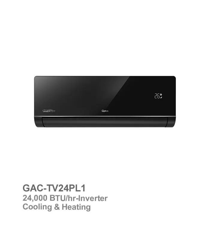 gplus-inverter-air-conditioner-gac-tv24pl1 کولر گازی اینورتر جی پلاس پنل مشکی مدل GAC-TV24PL1